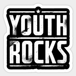 Youth Rocks Ideal t-shirt for Every Birthday or Anniversary Sticker